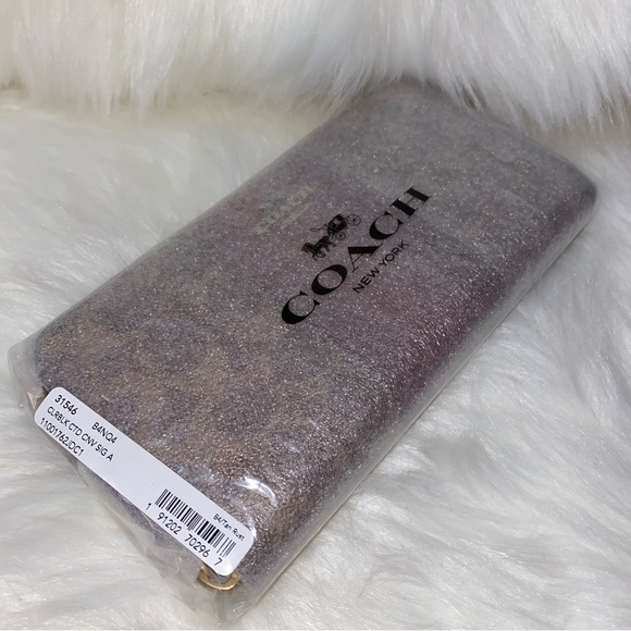 Coach Accordion Zip Wallet In Colorblock Signature Canvas New - Picture 13 of 13